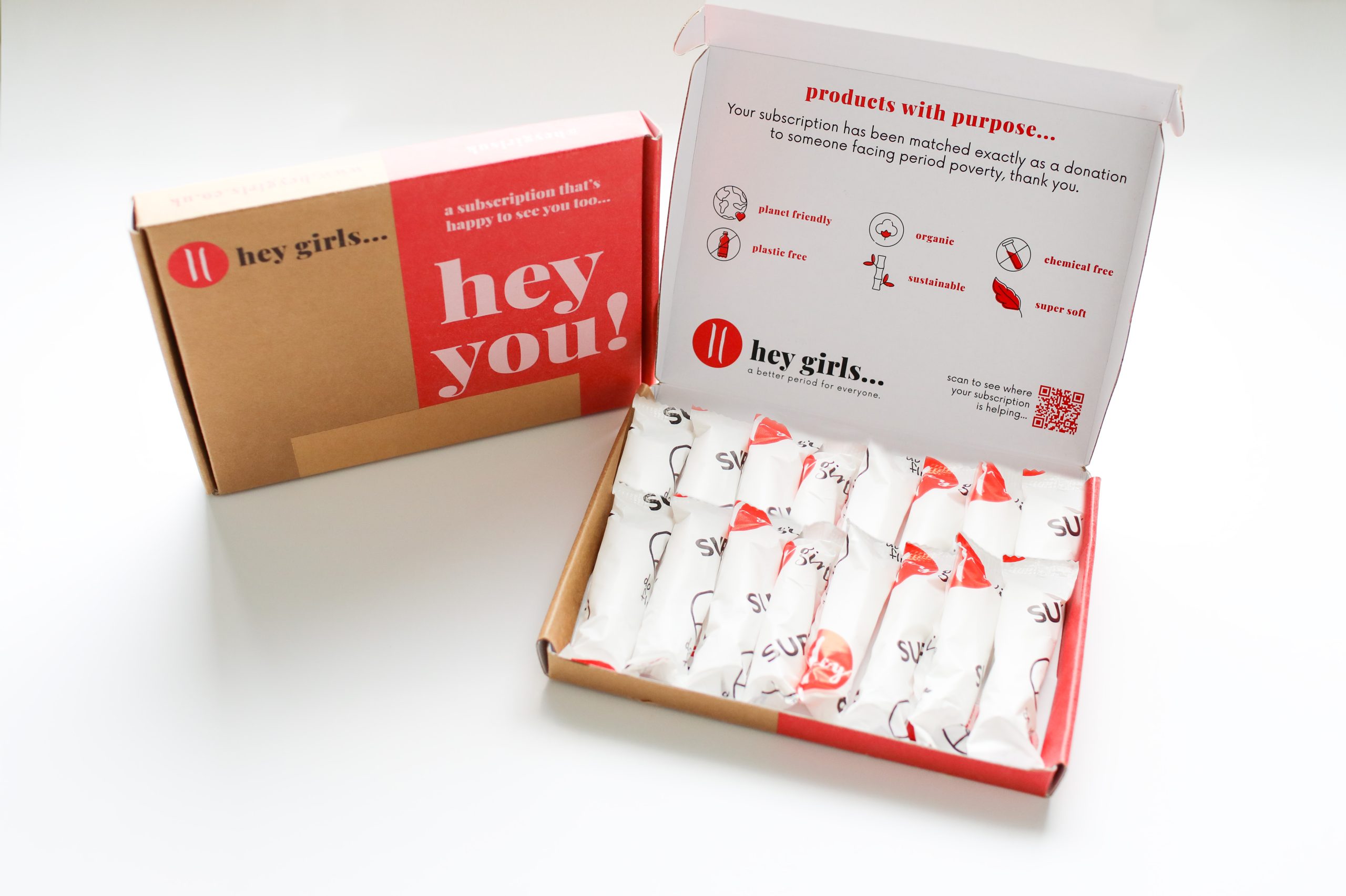 open box of regular plant based tampons