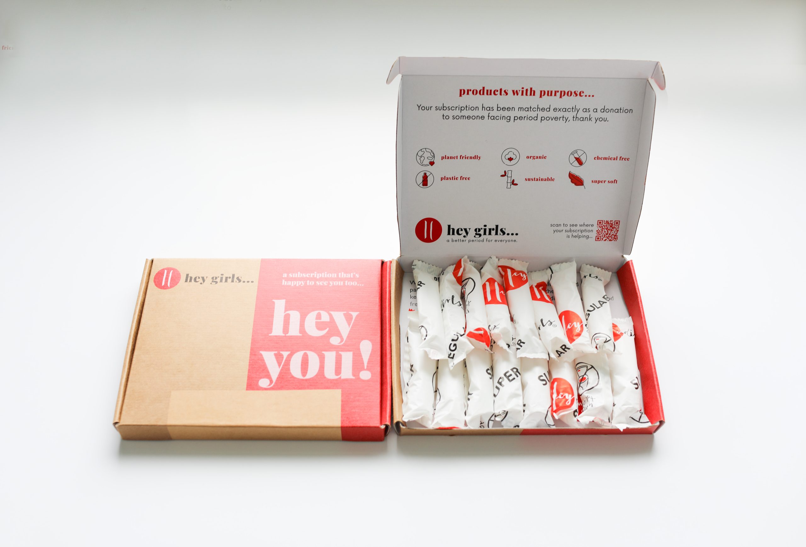 open box of plant based tampons
