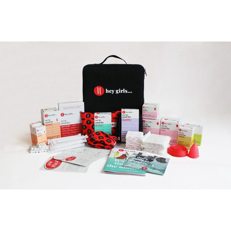 Period education kit with bag and included products