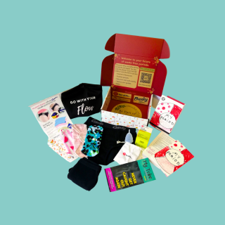 opened hey girls box with contents displayed