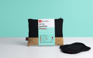 Hey Girls Full Cycle kit of reusable period Pads with eco bag