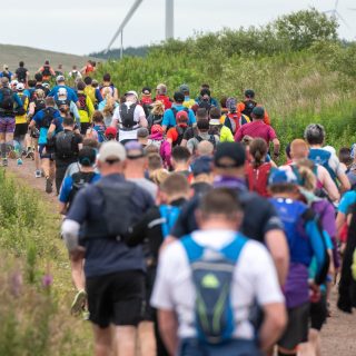 Runners participating in a Breaking Strain event
