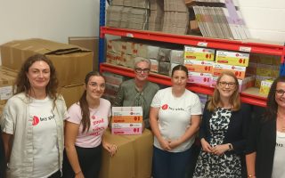 visit from Social Security Scotland to Hey Girls - group photo