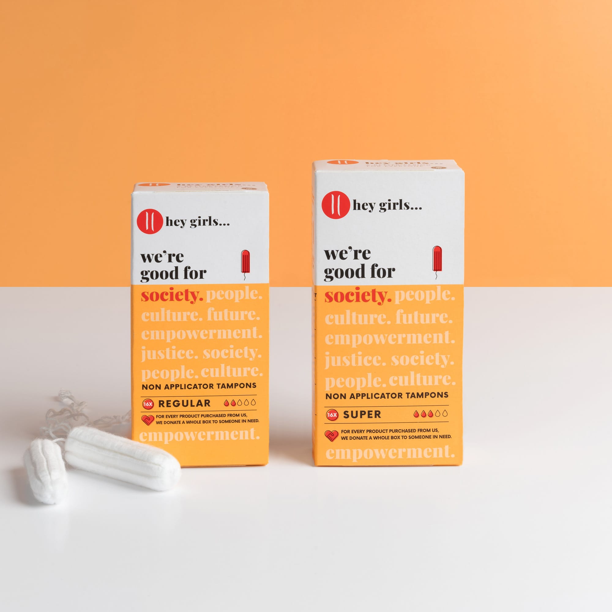 Non Applicator tampons - Regular - Back non applicator Tampons boxed