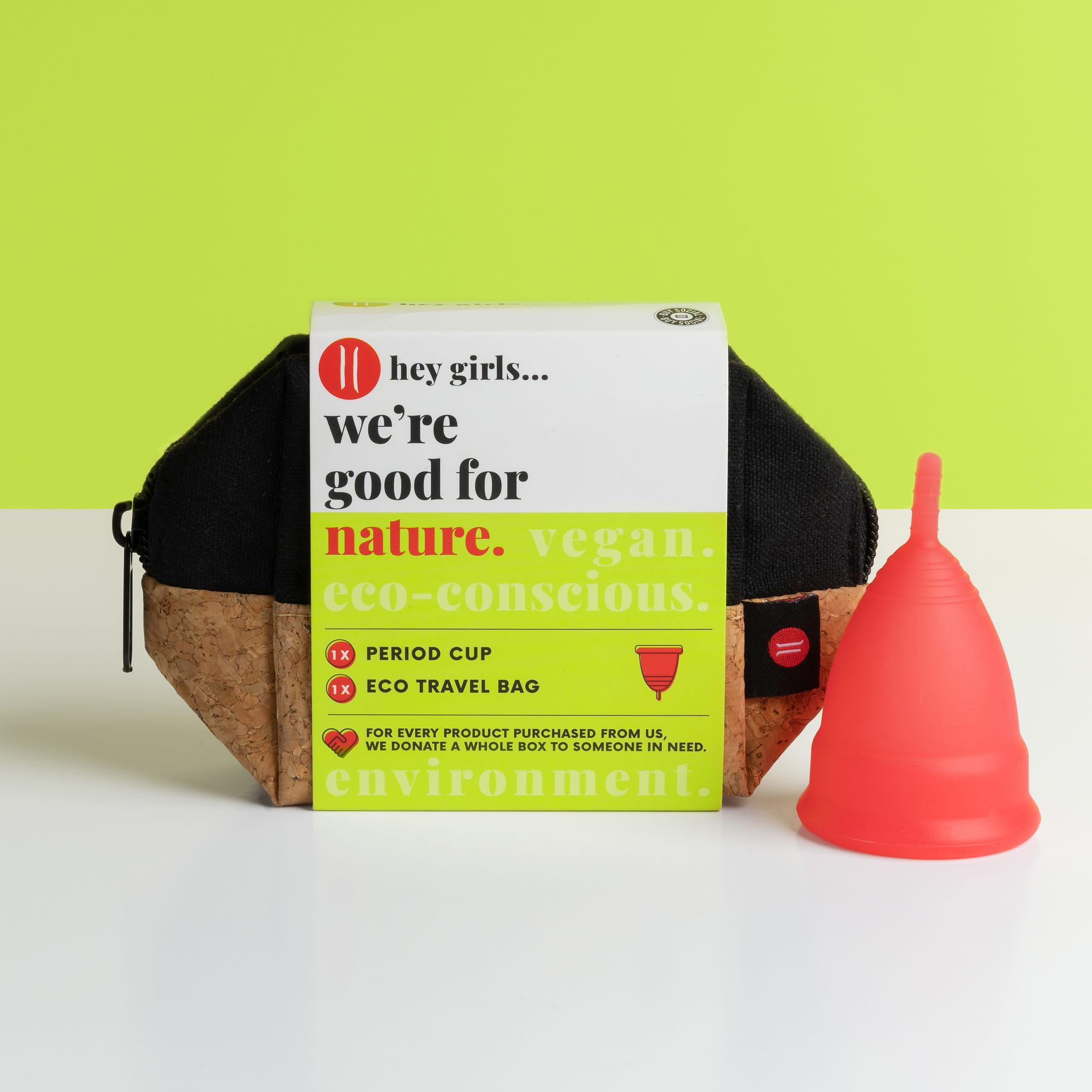 Period Cup Kit - Front Period Cup with Eco travel Bag