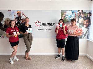 Inspire team with Hey Girls products - Credit Inspire