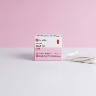 box of Hey girls panty liners