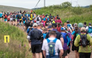 Runners participating in a Breaking Strain event