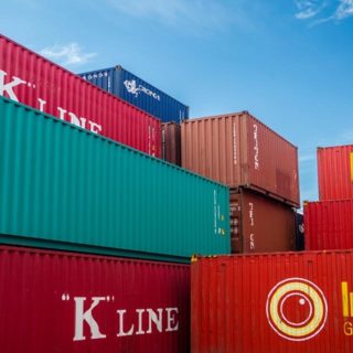 Shipping containers at Grangemeouth